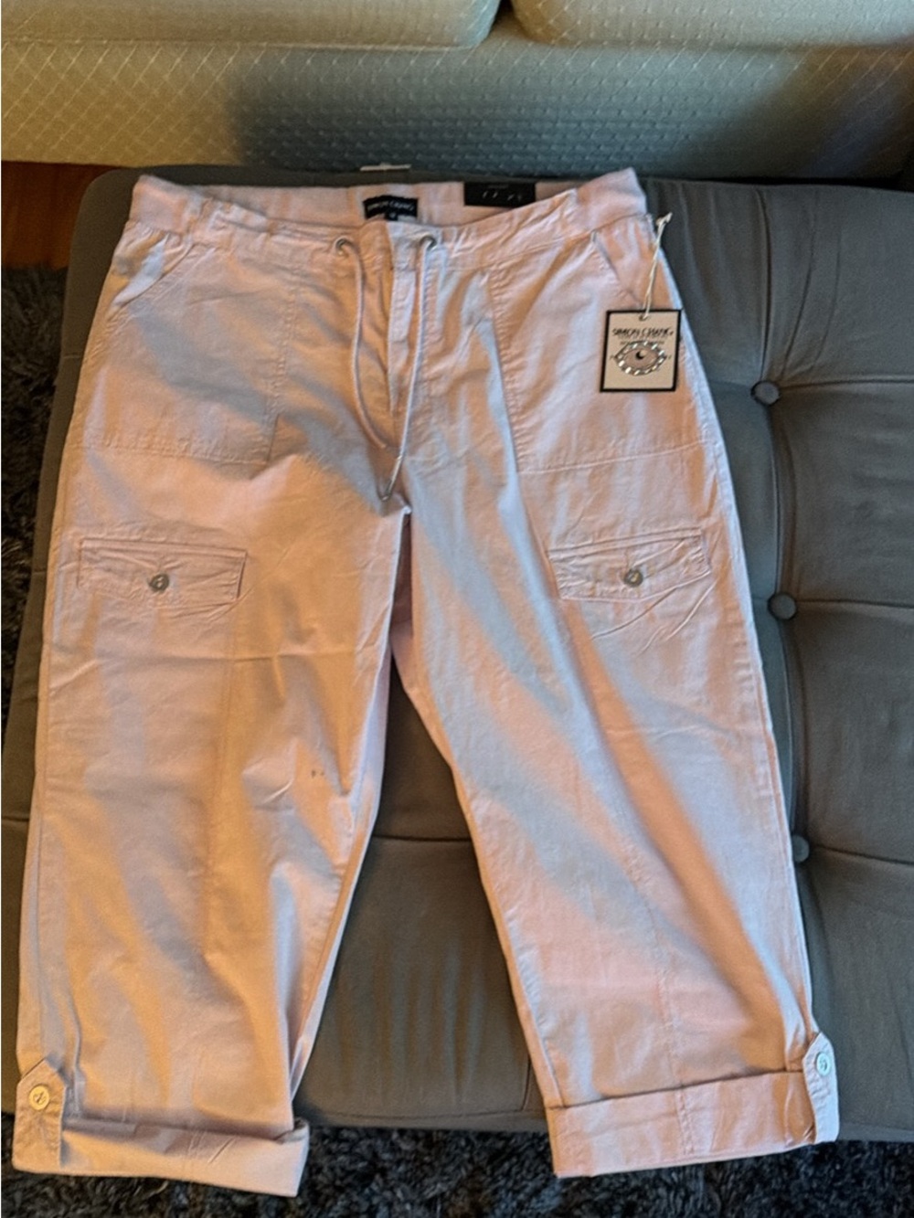 Simon Chang Men’s Light Pink Cargo Crop Pants